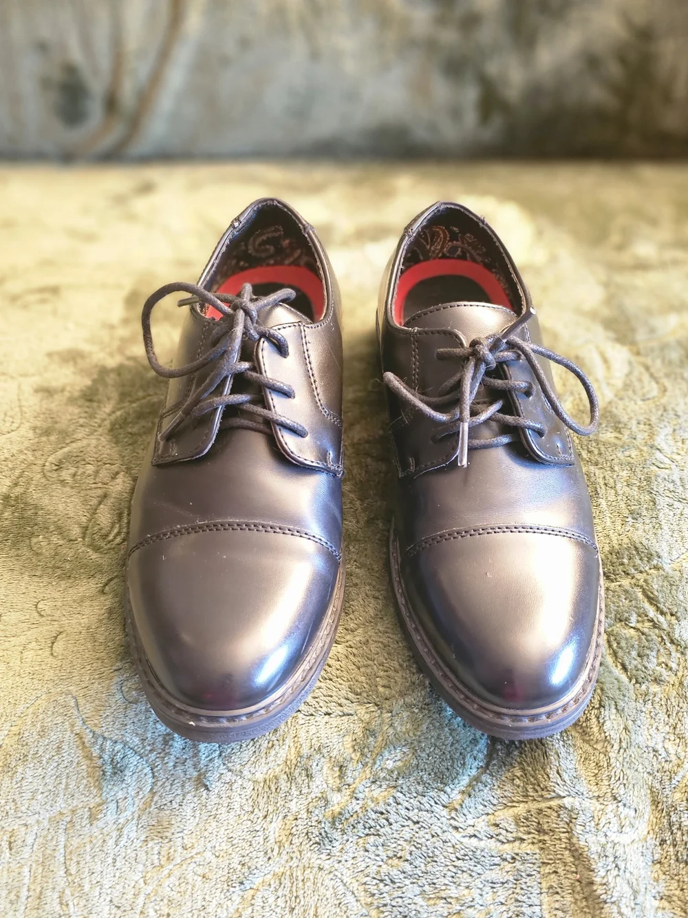 Boy's Black Lace Up Bruno Marc Size 3 Dress Shoes